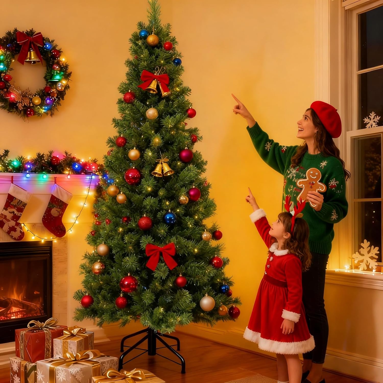 Sparkling Christmas Tree with Warm LED lights