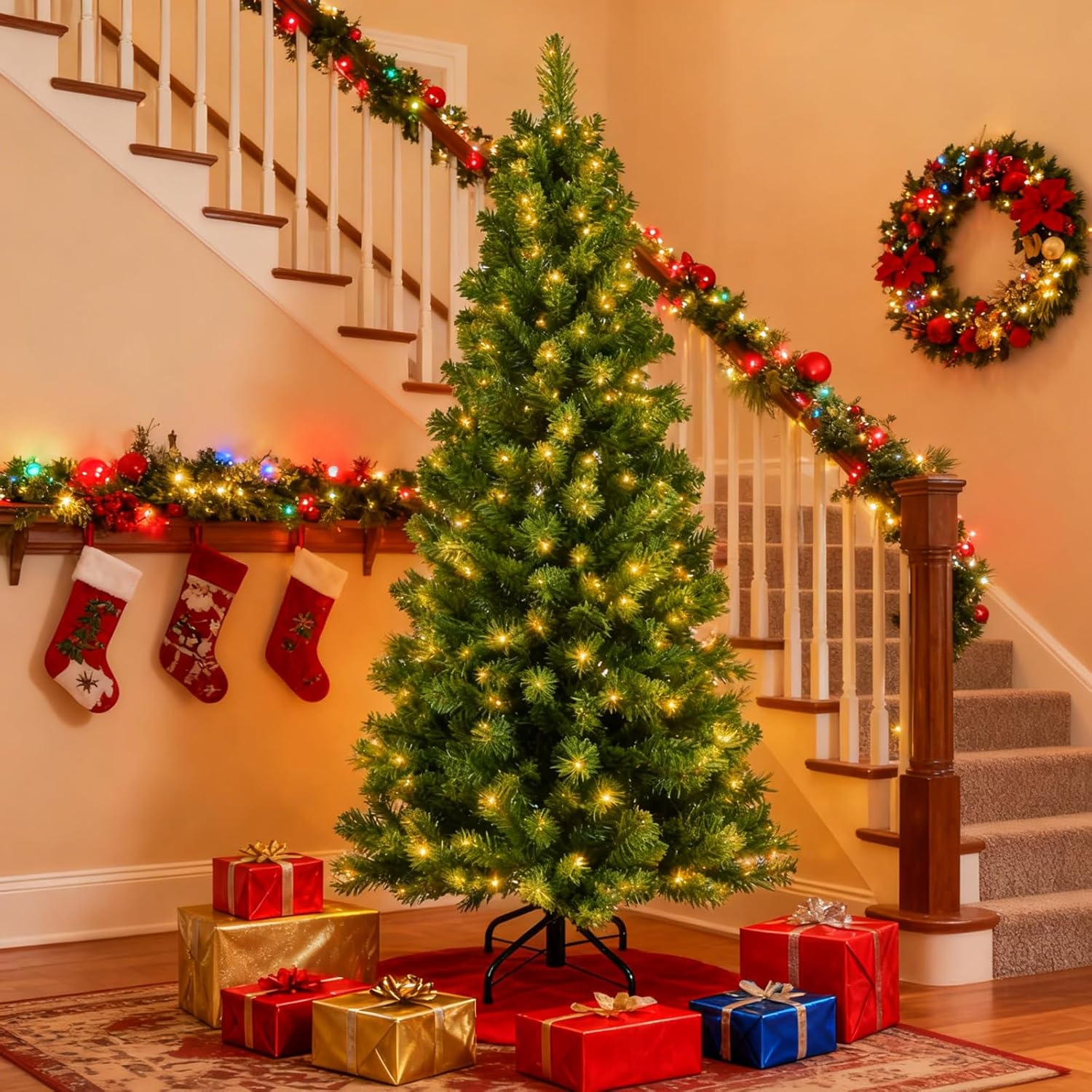 Sparkling Christmas Tree with Warm LED lights